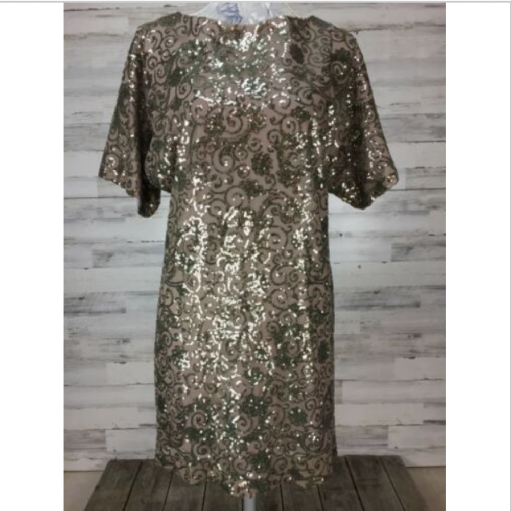 SCARLETT sz 4 Brown Bronze SEQUIN Dress